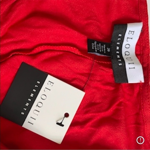 Eloquii Red Knot Front Ruffle Bottom Dress New 20 - Picture 9 of 13